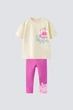 Костюм на девочку Peppa Pig Zara Турция 128 см бежевый с розовым - изображение 2