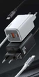 Сетевое зарядное устройство Usams GaN 65W ACC 3-port Fast Charger With Type-C Cable (CC266) Black - изображение 7