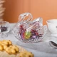 Конфетница стеклянная с фигурной крышкой в форме лебедя, прозрачный(LU_1F1279F7CAC9) - изображение 6
