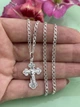 Серебряный комплект женский крестик с цепочкой 45см 3 грамм Аргентум - изображение 3