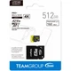 Карта пам'яті TEAM PRO+ MICRO SDXC 512GB UHS-I U3 A2 V30 (DDR200) RETAIL з адаптером (TPPMSDX512GIA2V3003) - изображение 3