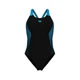 Купальник закритий для жінок Arena OPENINGS SWIMSUIT V BACK LB чорно-бірюзовий Жін 38 008063-580 38 - зображення 1