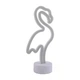 Неоновий світлодіодний нічник для інтер'єру Decoration Lamp Фламинго USB/3хАА Теплий фиолетовий 32см | Настільне світло - зображення 2