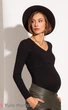 Cтильное боди для беременных и кормящих мам Fleur S Юла Мама Черный NR-32.021 - изображение 4