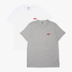 Zestaw koszulek męskich bawełnianych Levi's 79681-0001 2XL 2 szt Biały/Szary - obraz 1