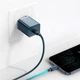 Зарядний мережевий пристрій Baseus Super Si 20W Type-C 3A з функцією швидкої зарядки QC3.0+PD3.0 (CCSUP-B03) Blue - зображення 3