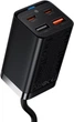 Зарядное сетевое устройство Baseus GaN3 Pro 65W 2 Type-C + 2 USB с функцией быстрой зарядки QC4.0+PD3.0 + Кабель Type-C to Type-C 100W 1m (CCGP040101) Black - изображение 8