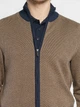 Кофта трикотажна чоловіча коричневого кольору на блискавці Arber Zipper-cardigan N-AVT-29 S зріст 4 коричневий (M10.02.09.511) - зображення 5
