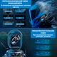 Мотогарнитура для шлема Rider BT5.3 Q58 Max Bluetooth с водонепроницаемым динамиком с подсветкой RGB - изображение 6