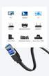Інтернет-кабель UGREEN NW153 Cat.8 F/FTP 40 Gbps 2000 Mhz Патч-корд Lan RJ 45 1м (2000137) - зображення 8