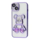 Чохол силіконовий "Ведмедик" VVave Shining Bear Case для Apple iPhone 14 purple - зображення 1