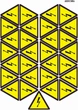 Самоклеющаяся этикетка 80x80x80мм знак Молния желтый (на листе 29шт) [SES010061] АСКО - изображение 2