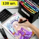 Набор двусторонних скетч-маркеров Touch 120 шт для рисования 7886 - изображение 9