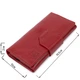 Шикарний жіночий гаманець у три складання GRANDE PELLE 11564 Червоний - зображення 3
