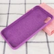 Чохол Silicone Case Full Protective (AA) NO LOGO для Apple iPhone X / XS (5.8") Фіолетовий / Grape - изображение 3