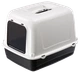 Закритий туалет для котів Ferplast Clear Cat 10 46х36х35 см Чорний (72064099) - зображення 1