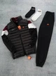 Спортивний комплект Ellesse: жилет, костюм + шкарпетки XL Чорний з бордовим (TR-15) - изображение 1