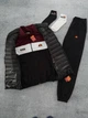 Спортивний комплект Ellesse: жилет, костюм + шкарпетки XL Чорний з бордовим (TR-15) - изображение 2