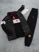 Спортивний комплект Ellesse: жилет, костюм + шкарпетки XL Чорний з бордовим (TR-15) - изображение 4