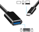 Роз'єм Type-C штекер конектор перехідник адаптер USB Type A (мамо) з корпусом кабель 16 см чорний - зображення 2