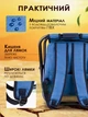 Рюкзак-стул 2в1 складаний на 18 л з термовідсіком та кишенями водовідштовхувальний метеріал для риболовлі, полювання, кемпінгу та туризму, синій - зображення 4