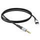 Аудиокабель HOCO UPA22 Lightning to AUX 3.5 мм 1m silicone digital audio conversion cable Black (6931474769473) - изображение 2