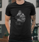 Мужская футболка B&C Collection с принтом Обезбяна с гантелей, 5XL Черный - изображение 1