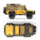 Машинка на радиоуправлении MJX Hyper Go H8H Defender 1:8 Brushless Crawler (Yellow) - изображение 3