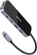 USB-хаб Proove Shadow 2xUSB-A 3.0 + 3xType-C PD3.0 100 Вт + HDMI Dark Grey (600790056) - зображення 3