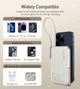 Powerbank павербанк УМБ подставка для телефона Choetech Magnetic Wireless 10000mAh 20W PD Type-C In/Out Qi-15W buid-in cabel White (B735-CCWH) - изображение 6