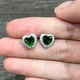 Серьги с цирконами "Сияние изумрудных сердец" покрытие серебром Xuping Jewelry в бархатной коробочке (16249) - изображение 3