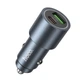 Автомобільний зарядний пристрій HOCO Z60 Bloom 48W dual-port PD30W+QC3.0 multi-protocol car charger Metal Gray (6942007642095) - изображение 4