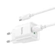 Мережевий зарядний пристрій з кабелем HOCO C147A Charm PD20W+QC3.0 charger set (C to C)(EU) White (6942007630290) - зображення 5
