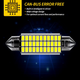 Лампа діодна освітлення салону, номерного знаку 12V C10W; T10.5x43; SV8.5; 6000k біле світло ( ALB-C10W-LED6000-35 ) - зображення 3