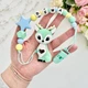 Подарочный набор для девочки с именной игрушкой грызунком Олень мята на крестины, выписку, полгода - изображение 3