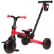 Дитячий триколісний велосипед коляска біговел велобіг Cruiser з батьківською ручкою для хлопчика, з капюшоном для дівчинки Червоний - зображення 2