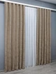Комплект готових штор VR-Textil Жакард Sultan XO № 1680ш Темно-бежевый 150х270 см 2 шт (33-0569) - изображение 3
