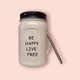 Чашка з кришкою і трубочкою 350мл BE HAPPY (120224) - изображение 1