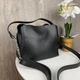 Женская замшевая сумка Kirs небольшая сумочка натуральная замша черная (1162) - изображение 3