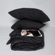Постільний набір Moon&Star підковдра 200х220 + 2 наволочки 70х70 Satin Stripe Dark Serenity (MS-890000821) - зображення 4