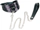 Широкий кружевной ошейник Scappa на поводке цвет черный/фиолетовый размер XL (21630796012000000) - изображение 1