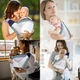 Детский слинг - переноска на одно плечо Baby Sling май-слинг / кенгуру для ребенка от 0 до 36 месяцев (до 15 кг), зеленый с белым (101163264) - изображение 3