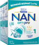 Дитяча суміш початкова молочна суха NAN 1 Optipro з 5 олігосахаридами та L. Reuteri для дітей з народження 1 кг (8445291394407) - изображение 1