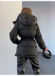 Пуховик теплий подовжений під пояс силіконовий Modern Boutique чорний, M ПУХ116/6 - изображение 2
