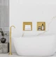 Вбудована полиця Rea 30x30 brushed gold з обідком REA-05606 - зображення 4