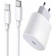 Комплект быстрой зарядки для Apple iPhone/iPad, Блок питания USB-C 20W Fast Charger (Type-C), Кабель USB-C to Lightning Cable 1m - изображение 4