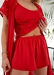 Женская пижама майка и шортики Perfect Elegance (1722-48-02) Красный XL Exclusive (48) - изображение 5