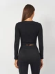 Жіночий топ Giulia Crop Top Nero S/M Чорний колір - изображение 2