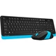 Беспроводной комплект (клавиатура + мышь) A4Tech F1110 Fstyler Wireless Black-Blue (FG1010 (Blue)) - изображение 2