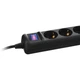 Мережевий фільтр 5XSchuko з вимикачем, 3G*1.5мм, 5м, black (2E-U05ES15M5BK) - зображення 4